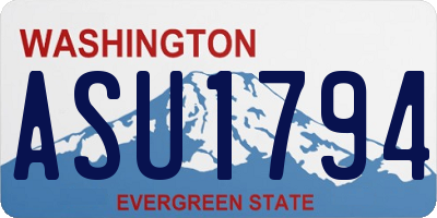 WA license plate ASU1794
