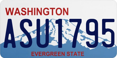 WA license plate ASU1795