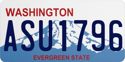 WA license plate ASU1796