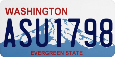 WA license plate ASU1798