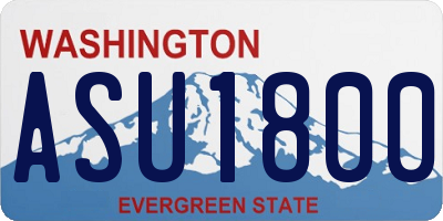 WA license plate ASU1800