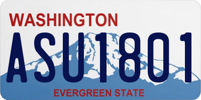 WA license plate ASU1801