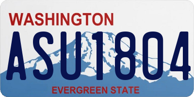 WA license plate ASU1804