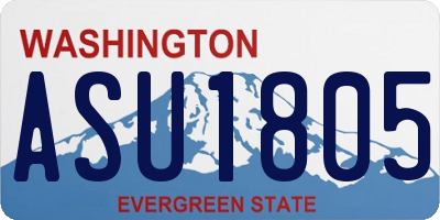 WA license plate ASU1805