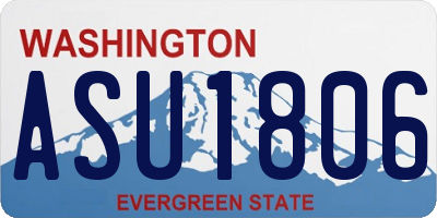 WA license plate ASU1806