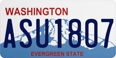 WA license plate ASU1807