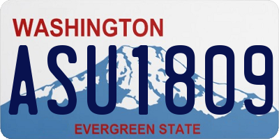 WA license plate ASU1809