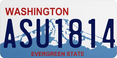 WA license plate ASU1814