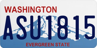 WA license plate ASU1815
