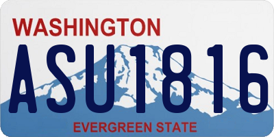 WA license plate ASU1816
