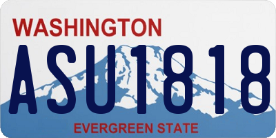 WA license plate ASU1818