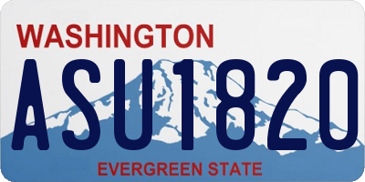 WA license plate ASU1820
