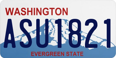 WA license plate ASU1821