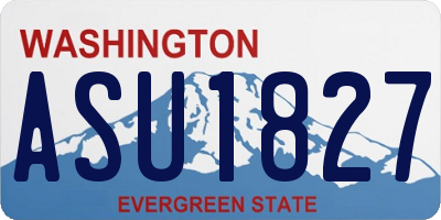 WA license plate ASU1827