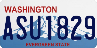 WA license plate ASU1829