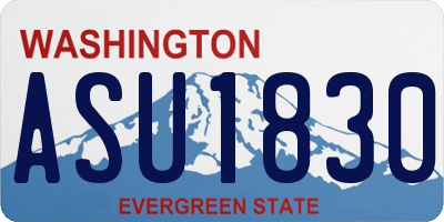 WA license plate ASU1830