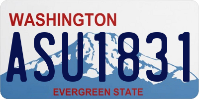 WA license plate ASU1831