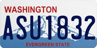 WA license plate ASU1832