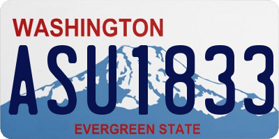 WA license plate ASU1833