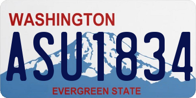 WA license plate ASU1834
