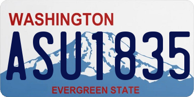 WA license plate ASU1835