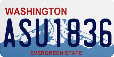 WA license plate ASU1836
