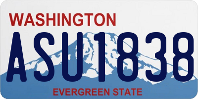 WA license plate ASU1838