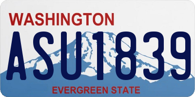 WA license plate ASU1839