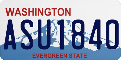 WA license plate ASU1840
