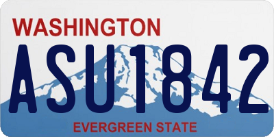 WA license plate ASU1842