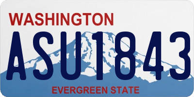 WA license plate ASU1843