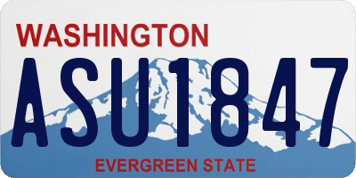 WA license plate ASU1847