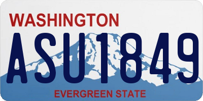 WA license plate ASU1849