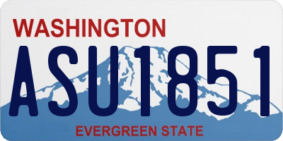 WA license plate ASU1851