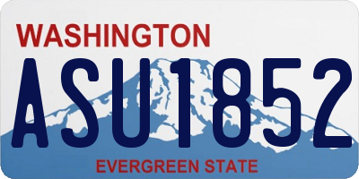 WA license plate ASU1852