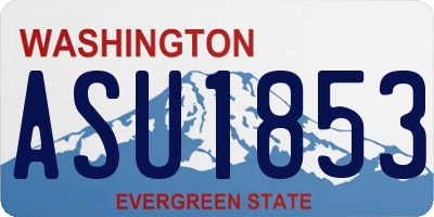 WA license plate ASU1853