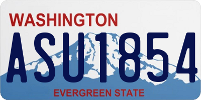 WA license plate ASU1854