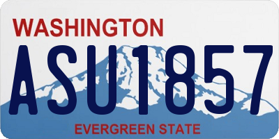 WA license plate ASU1857