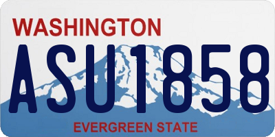 WA license plate ASU1858