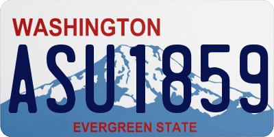 WA license plate ASU1859