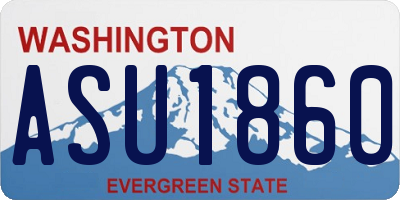 WA license plate ASU1860