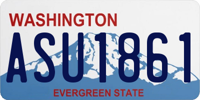 WA license plate ASU1861