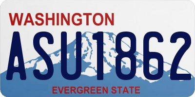 WA license plate ASU1862