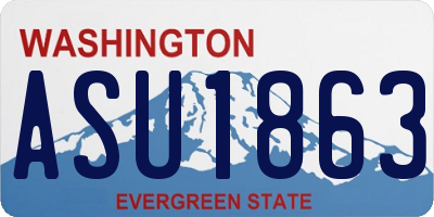 WA license plate ASU1863
