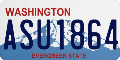 WA license plate ASU1864