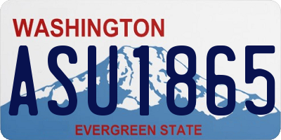 WA license plate ASU1865
