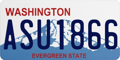WA license plate ASU1866