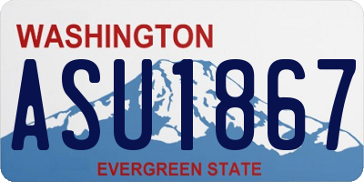WA license plate ASU1867