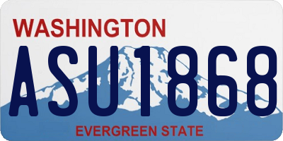 WA license plate ASU1868