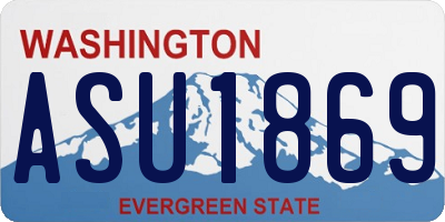 WA license plate ASU1869